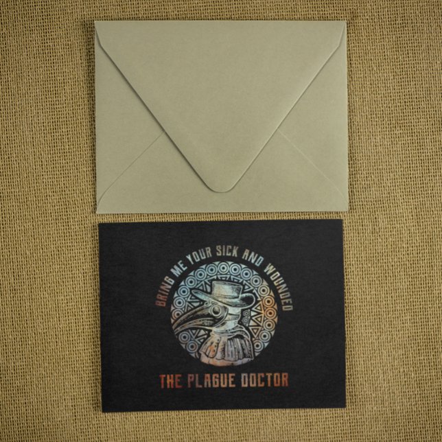 Cooler Vintage-Pestdoktor   Postkarte (Cool Vintage Plague Doctor Postcard)