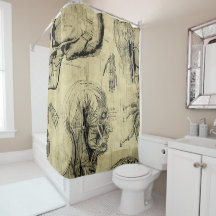 Cooler Vintager Anatomie-Duschvorhang