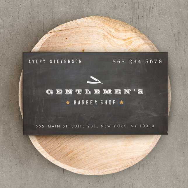 Cooler Vintager Friseursalon Visitenkarte (Von Creator hochgeladen)