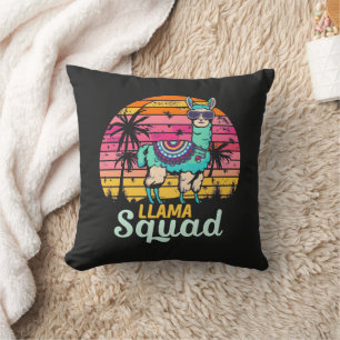 Cooler Vintager Retro Llama Squad Kissen