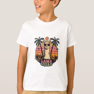 Cooler Vintager Retro Llama Squad T-Shirt