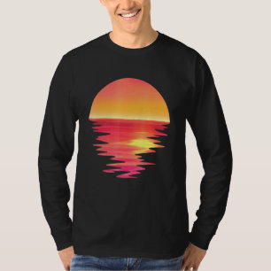 Cooler Vintager Retro-Sonnenuntergang Reflektion N T-Shirt
