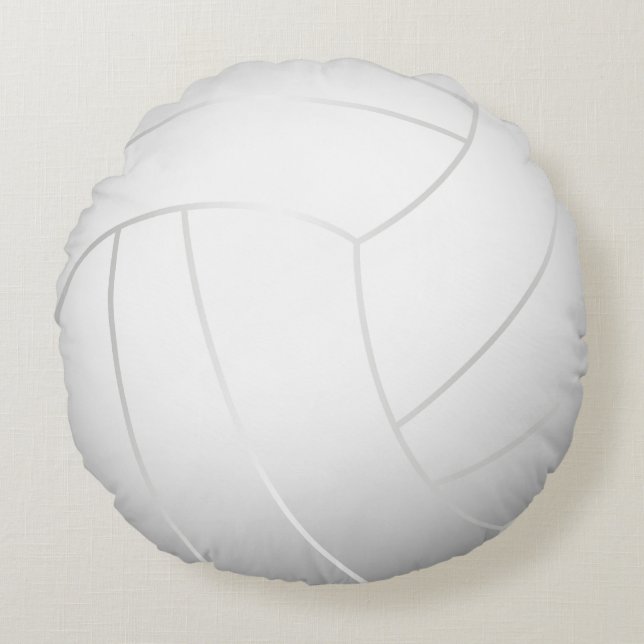 Cooler Volleyball (weiße Farbe) Rundes Kissen (Vorderseite)