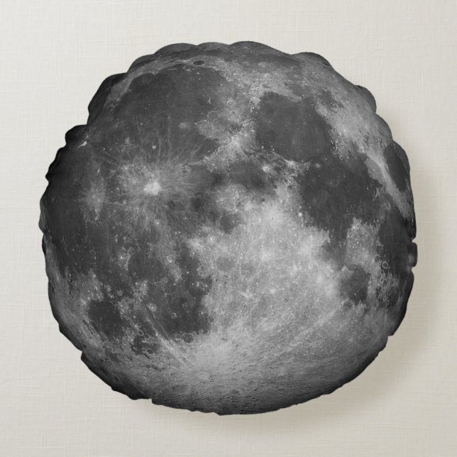 Cooler Vollmond Rundes Kissen (Vorderseite)