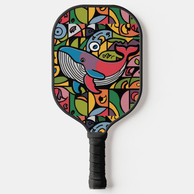 Cooler Wal Abstrakt Pickleball Schläger (Vorderseite)