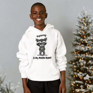 Cooler Waschbären-Entdecker – Süße Abenteuer-Figur Hoodie