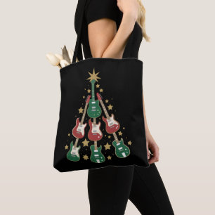 Cooler Weihnachtsbaum für Gitarrenliebhaber Weihna Tasche
