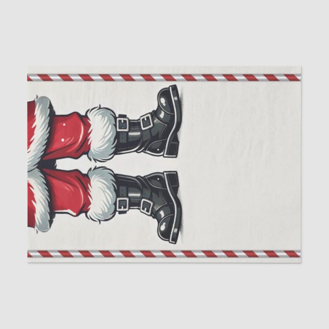 Cooler Weihnachtsfest in Schwarzen Booten Weihnach Seidenpapier (Vorderseite)