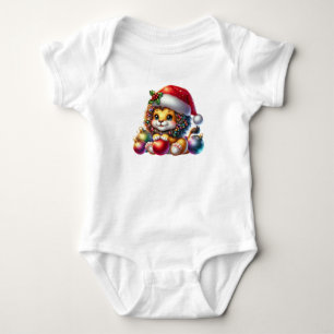 Cooler Weihnachtslion Baby Strampler