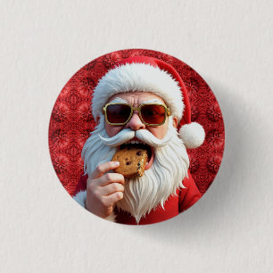 Cooler Weihnachtsmann Button