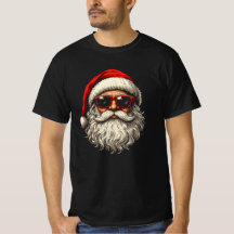 Cooler Weihnachtsmann Gesicht mit Sonnenbrille Wei