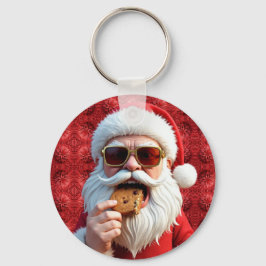 Cooler Weihnachtsmann Schlüsselanhänger