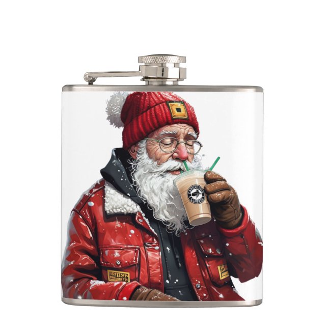Cooler Weihnachtstrinker Weihnachten Flachmann (Vorderseite)