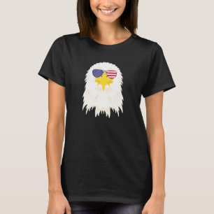 Cooler Weißkopfseeadler mit Usa-Flagge-Sonnenbrill T-Shirt