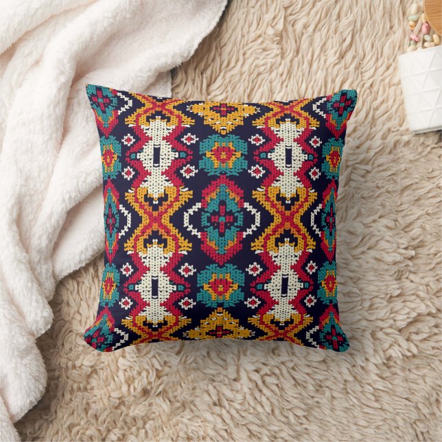 Cooler Western Imitate Strick Aztec Kissen (Decke)