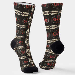 Cooler Western Indianermuster gekachelt Socken