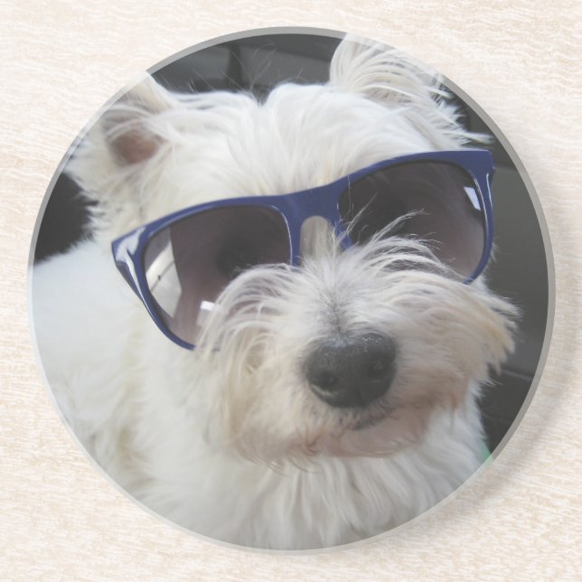 Cooler Westie Untersetzer (Vorne)