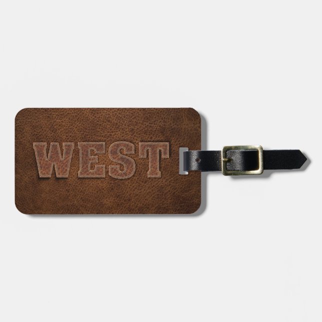 Cooler westlicher Text Gepäckanhänger (Vorderseite horizontal)