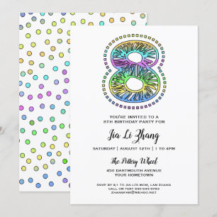 Cooler Whimsical Fun 8. Geburtstagsparty Einladung