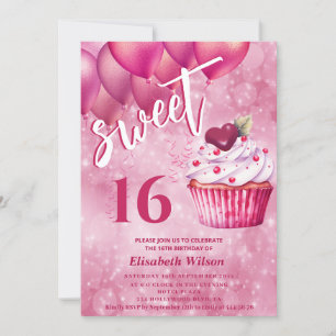 Cooler Whimsy Giro-Rosa-Ballonkuchen Einladung