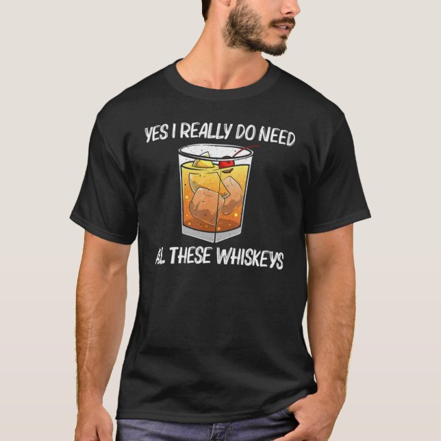 Cooler Whiskey für Männer Malt Whisky Alkohol Bou T-Shirt (Vorderseite)
