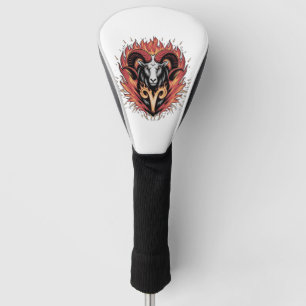 Cooler Widder auf Feuer Zodiac Astologie Design Golf Headcover