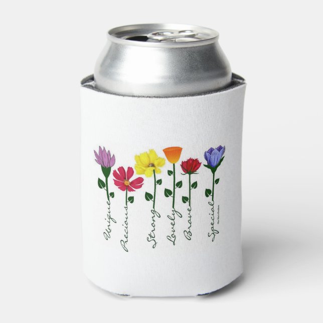 Cooler - Wildblumen n' Worte Dosenkühler (Kanne Vorderseite)