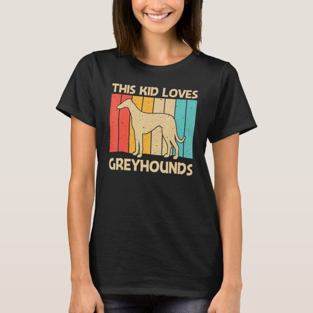 Cooler Windhund für Kinder Jungen Sighthound Haust T-Shirt (Vorderseite)