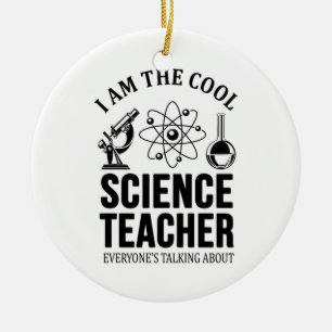 Cooler Wissenschaftslehrer Keramik Ornament
