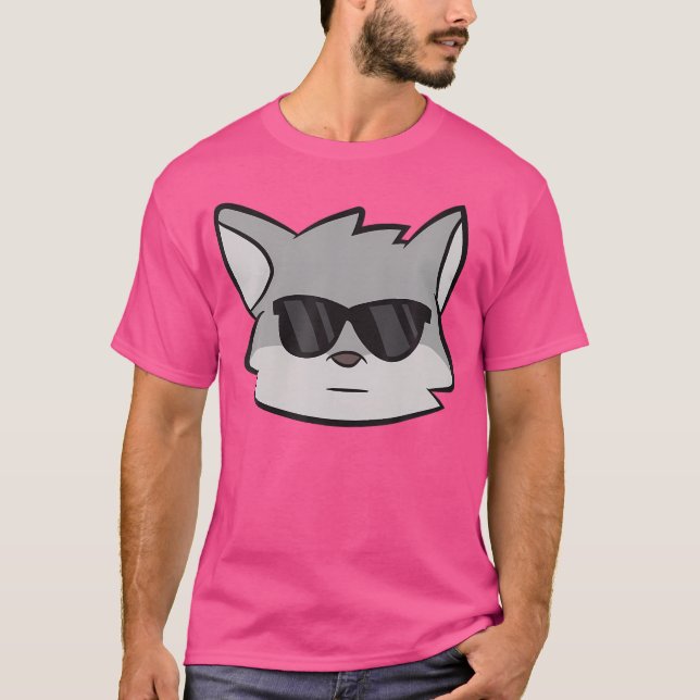 Cooler Wolf mit Sonnenbrille Wolf Liebe Wölfe T-Shirt (Vorderseite)