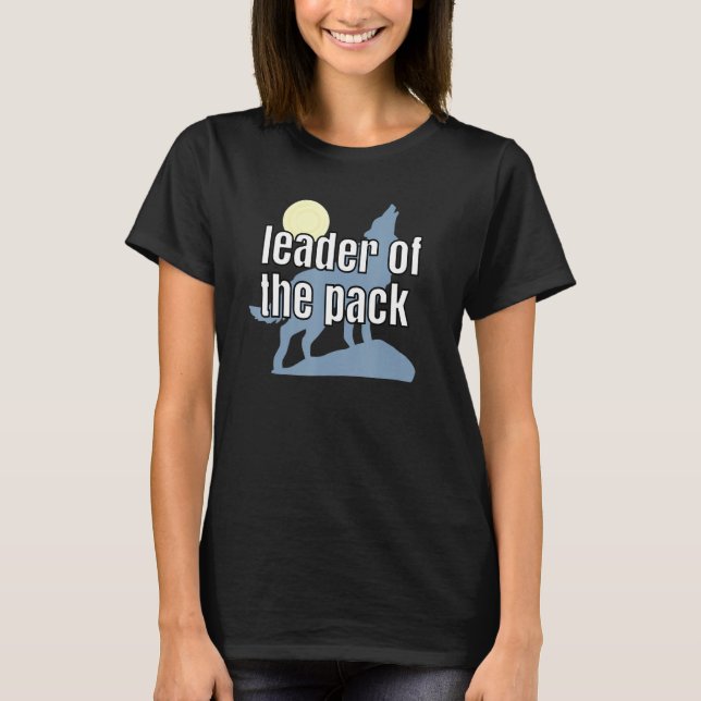 Cooler Wolfführer des Packs Vollmond Wild Retro T-Shirt (Vorderseite)