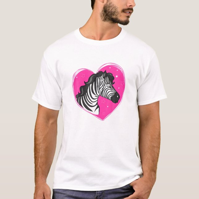 Cooler Zebra Fuuny Hipster Zebra Animals Lover Her T-Shirt (Vorderseite)