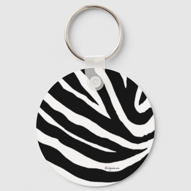 Cooler Zebra-Streifen-Schlüsselanhänger Schlüsselanhänger (Vorderseite)