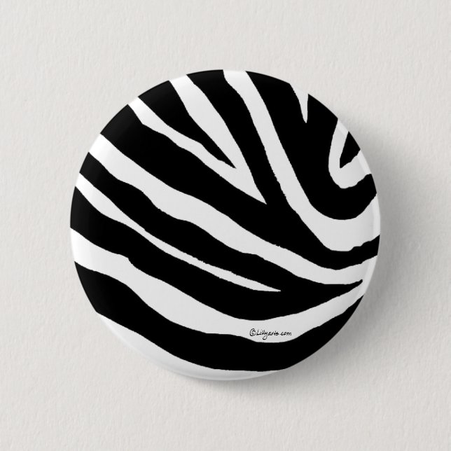Cooler Zebra Stripes Knopf-Button Button (Vorderseite)