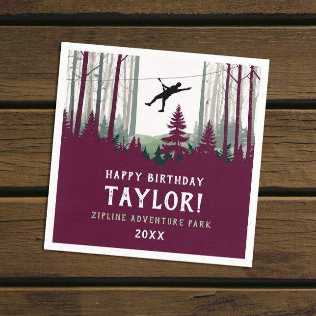 Cooler Ziplinwald Burgund Außenbereich Grüne Serviette (Von Creator hochgeladen)