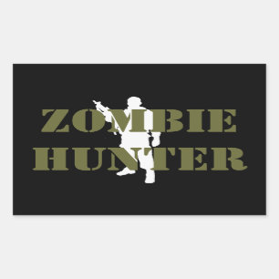 Cooler ZOMBIE JÄGER Rechteckiger Aufkleber