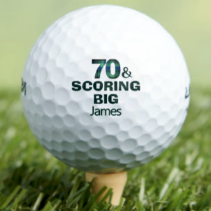 Cooles 70. Geburtstagsgolfergeschenk 70 Jahre grün Golfball