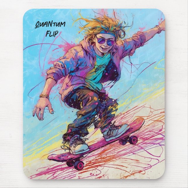 Cooles, abstraktes Animateurmoustiketteppich Mousepad (Vorne)