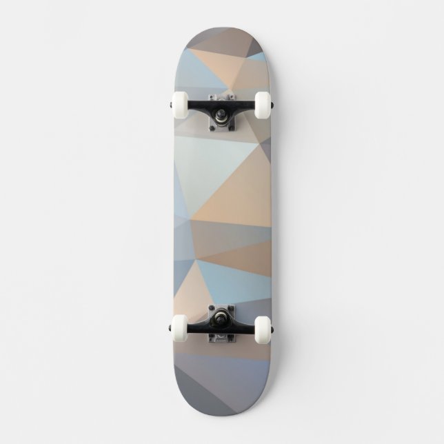 Cooles abstraktes Dreieck-Muster Skateboard (Vorderseite)