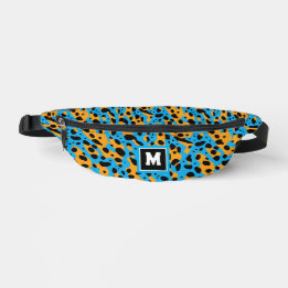 Cooles Abstraktes Leopardenmuster Monogramm Bauchtasche