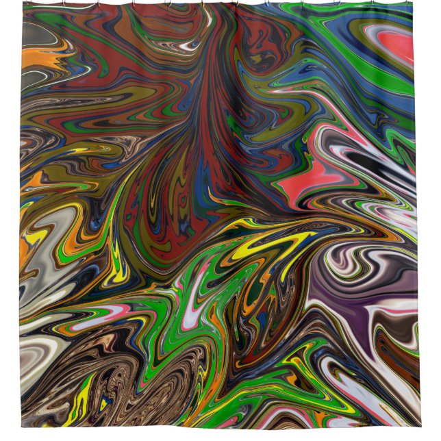 Cooles abstraktes Muster Duschvorhang (Vorderseite)