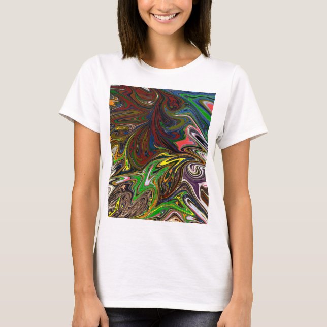 Cooles abstraktes Muster T-Shirt (Vorderseite)
