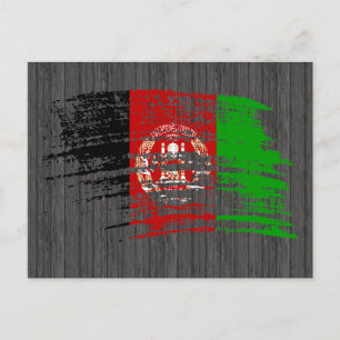 Cooles afghanisches Flaggendesign Postkarte