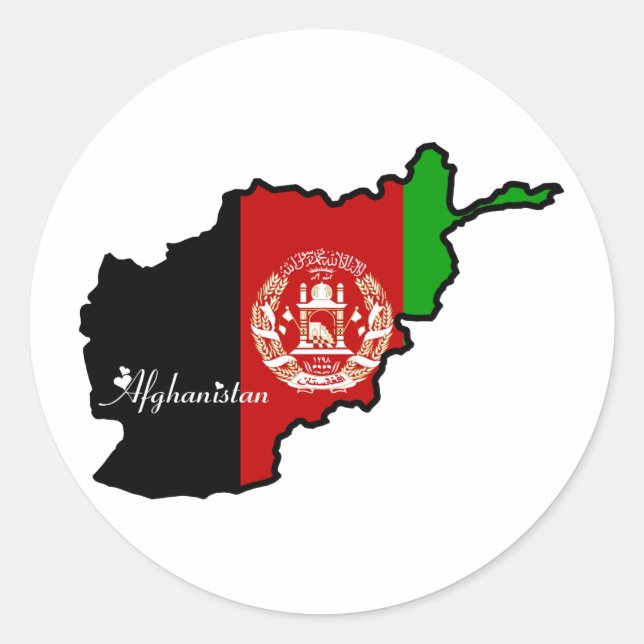 Cooles Afghanistan Runder Aufkleber (Vorderseite)