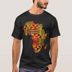 Cooles Afrika Karte Kente Tuch Geschenk für Männer T-Shirt