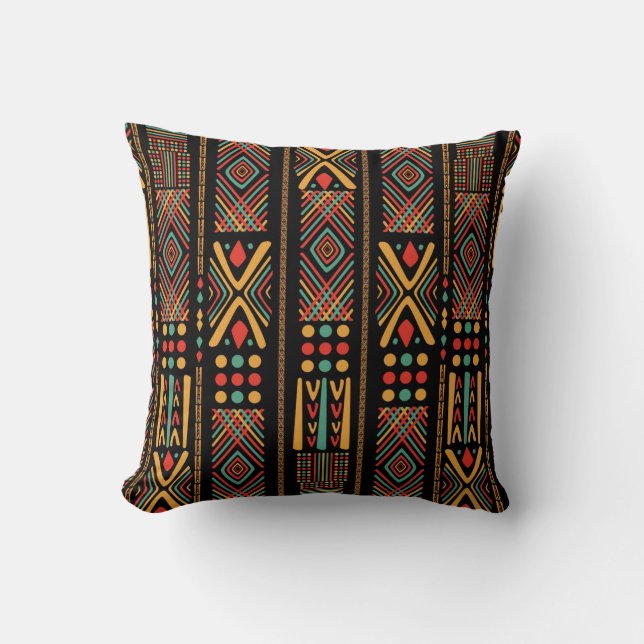 Cooles afrikanisches Designmuster Kissen (Vorderseite)