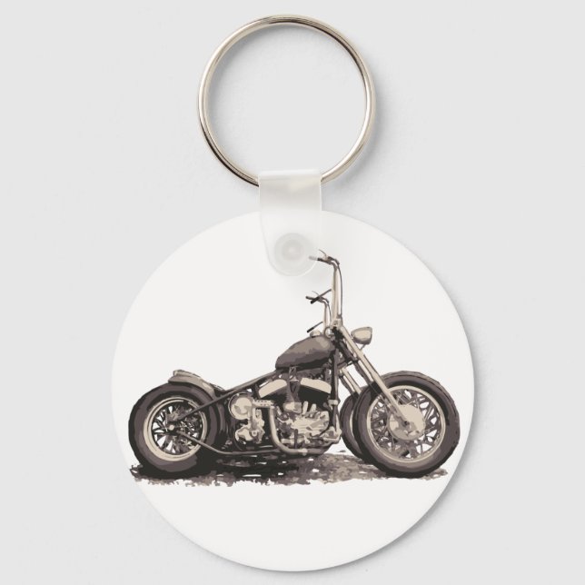 Cooles Altes Motorrad Schlüsselanhänger (Vorderseite)