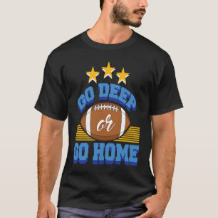 cooles amerikanisches Fußballtexdesign geht tief T-Shirt