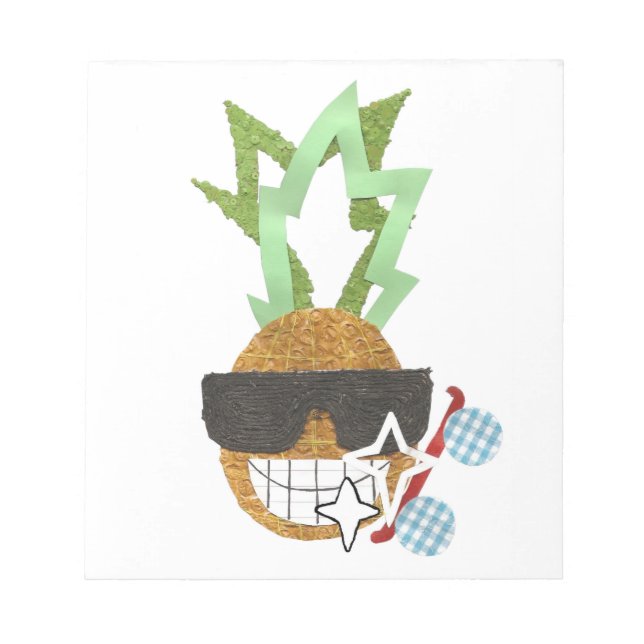 Cooles Ananas-Notepad Notizblock (Vorderseite)