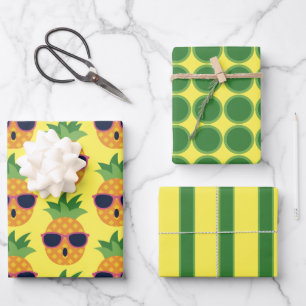 Cooles Ananas-Wrapping-Paper-Set Geschenkpapier Set
